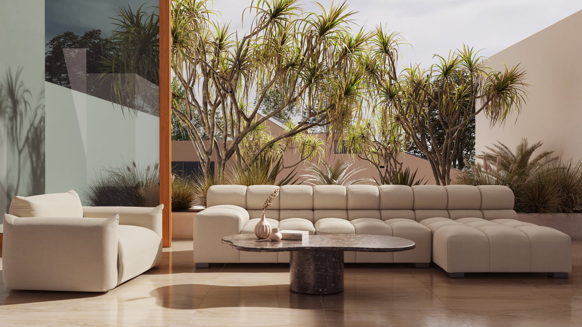 Cloud - Cloud Coffee Table, Dark Emperador Marble