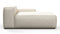 Andes - Andes Outdoor Module, Right Arm Chaise, Natural Textured Weave