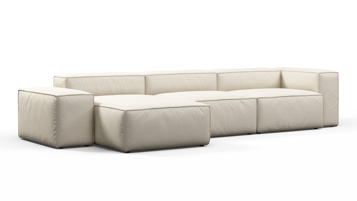 Andes - Andes Outdoor Sectional, Left Chaise, Natural Textured Weave