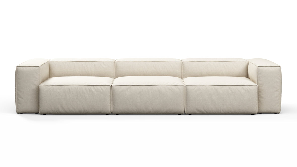 Andes - Andes Outdoor Sectional, Three Seater, Natural Textured Weave
