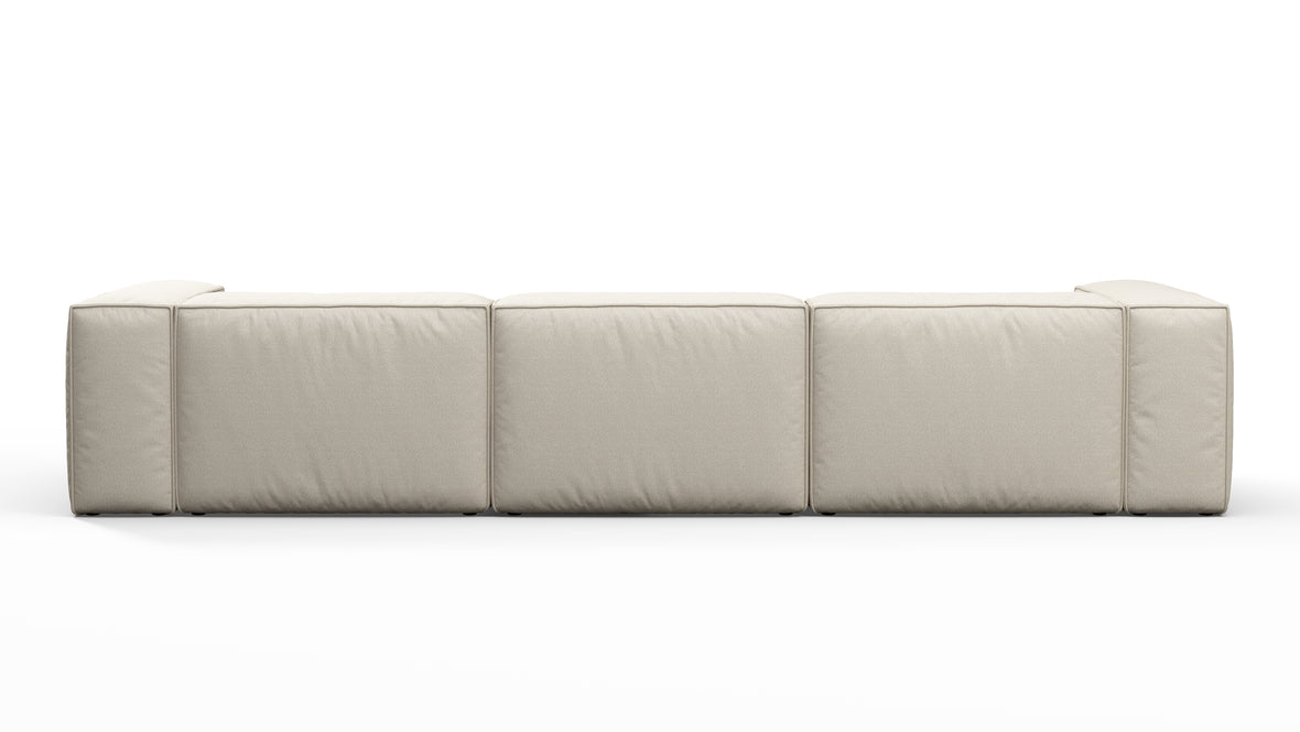 Andes - Andes Outdoor Sectional, Three Seater, Natural Textured Weave