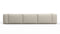 Andes - Andes Outdoor Sectional, Three Seater, Natural Textured Weave