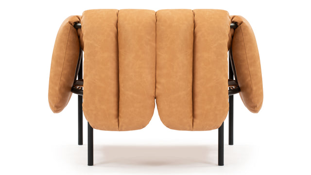 Puffy - Puffy Lounge Chair, Tan Vegan Leather