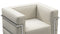 Corbusier - Corbusier Grand Modele Lounge Chair, Cream Vegan Leather