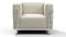 Corbusier - Corbusier Grand Modele Lounge Chair, Cream Vegan Leather