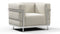 Corbusier - Corbusier Grand Modele Lounge Chair, Cream Vegan Leather