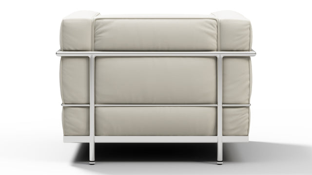 Corbusier - Corbusier Grand Modele Lounge Chair, Cream Vegan Leather