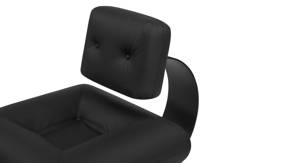 Alta - Alta Lounge Chair, Black Vegan Leather