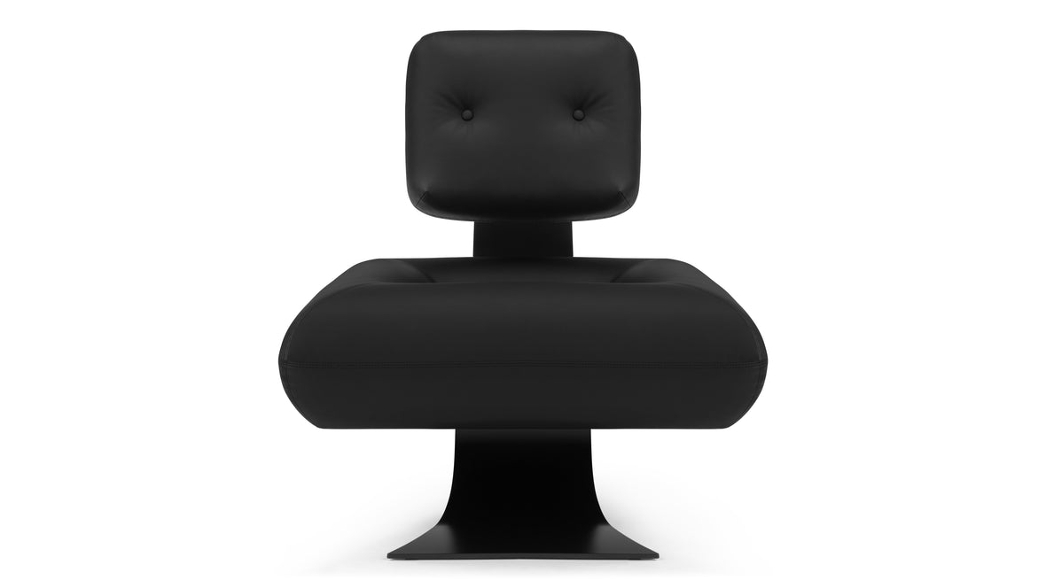 Alta - Alta Lounge Chair, Black Vegan Leather