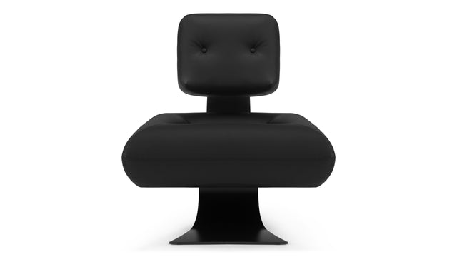 Alta - Alta Lounge Chair, Black Vegan Leather