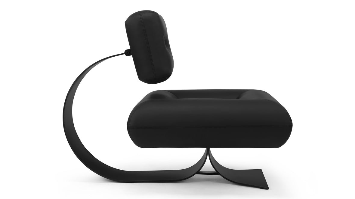 Alta - Alta Lounge Chair, Black Vegan Leather