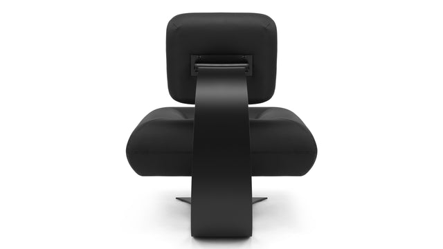Alta - Alta Lounge Chair, Black Vegan Leather