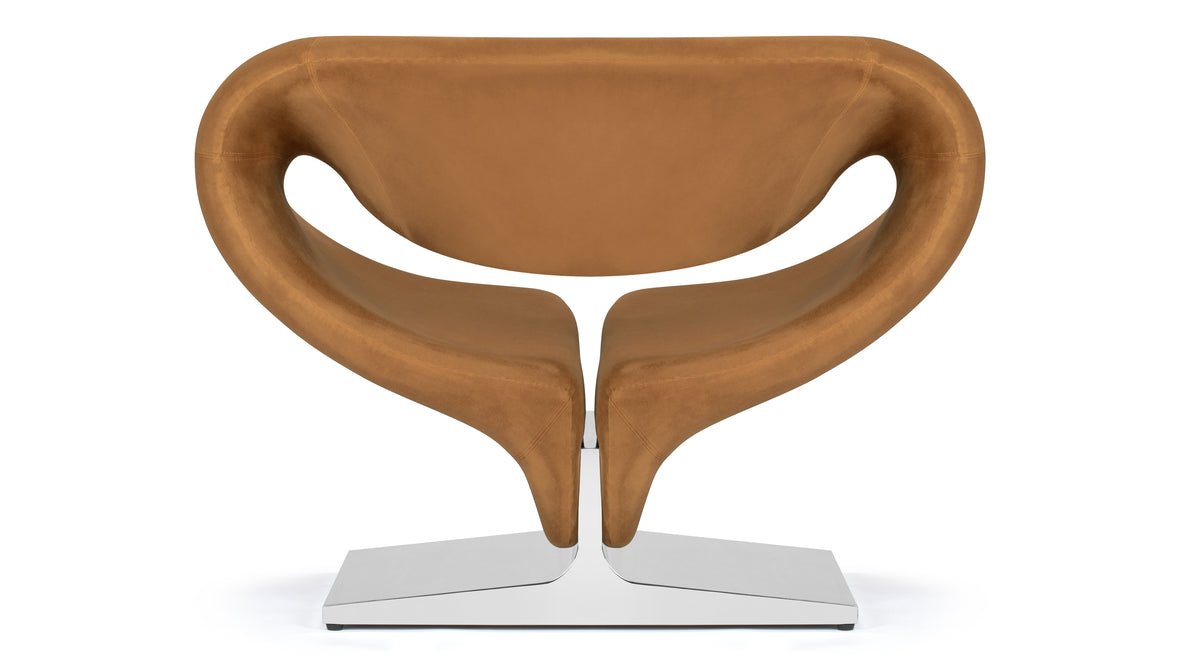 Ribbon - Ribbon Chair, Caramel Plush Velvet
