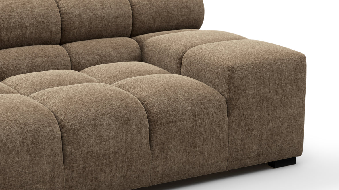 Tufty - Tufty Sectional, Extra Large Right Corner, Cappuccino Brown Chenille