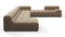 Tufty - Tufty Sectional, Extra Large Right Corner, Cappuccino Brown Chenille