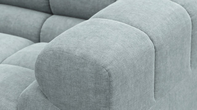 Tufty - Tufty Module, Extra Large Right Corner, Cerulean Chenille