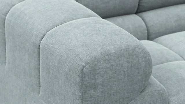Tufty - Tufty Module, Left Corner, Cerulean Chenille