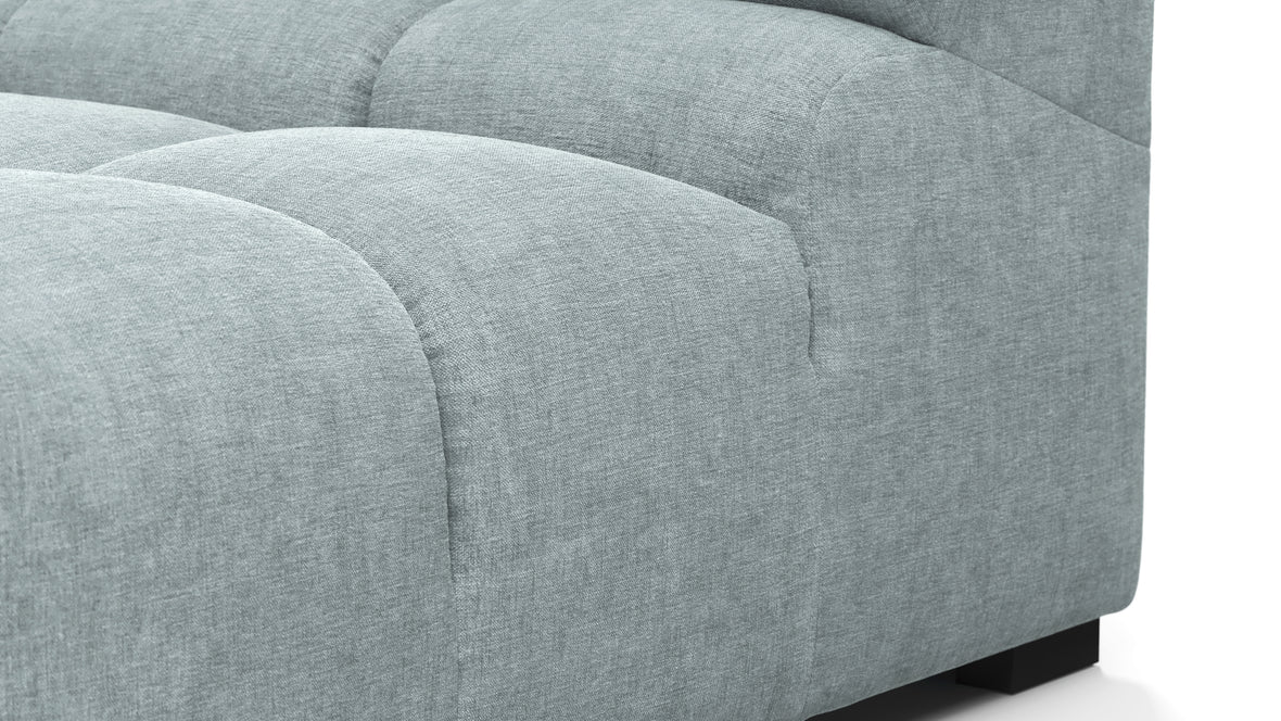 Tufty - Tufty Module, Deep Left Corner Half, Cerulean Chenille
