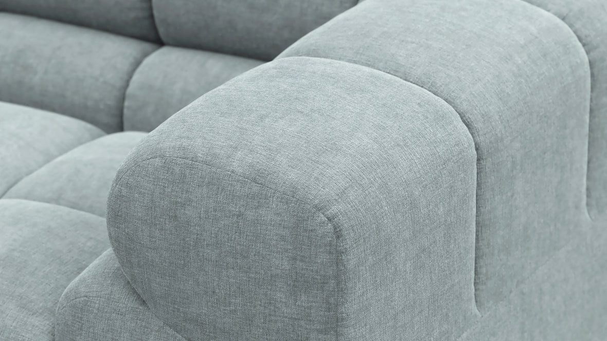 Tufty - Tufty Sectional, Left Corner, Cerulean Chenille
