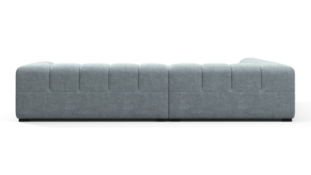 Tufty - Tufty Sectional, Left Corner, Cerulean Chenille