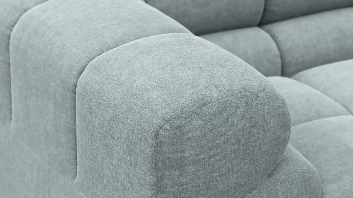 Tufty - Tufty Sectional, Right Corner, Cerulean Chenille