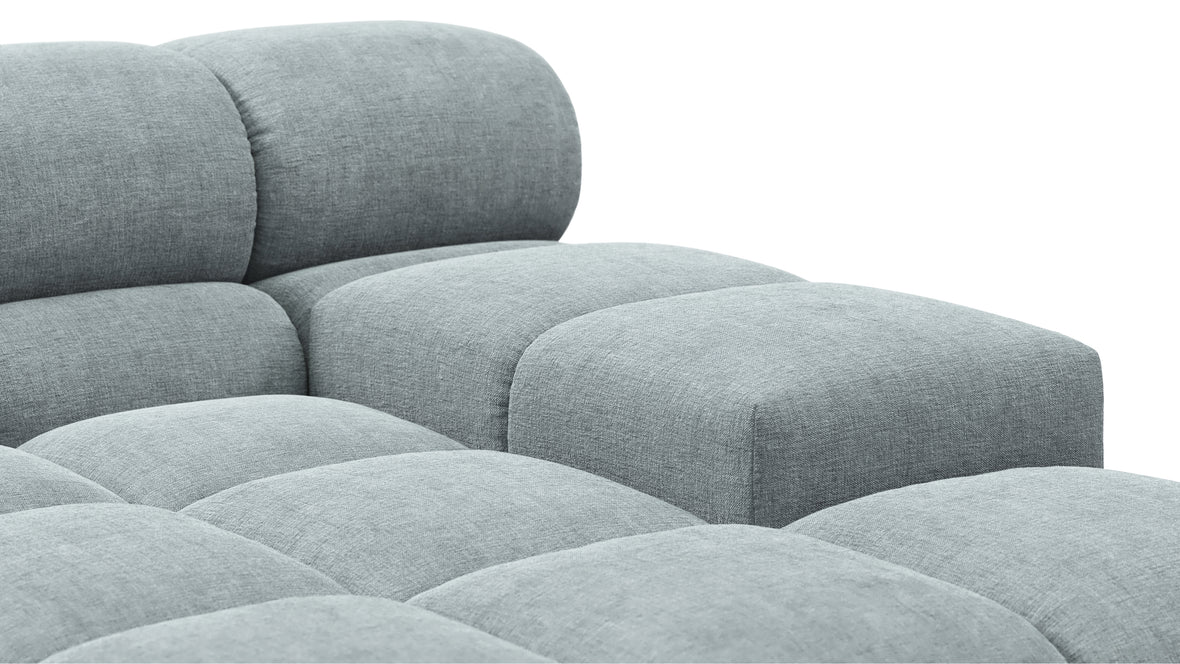 Tufty - Tufty Sectional, Right Corner, Cerulean Chenille