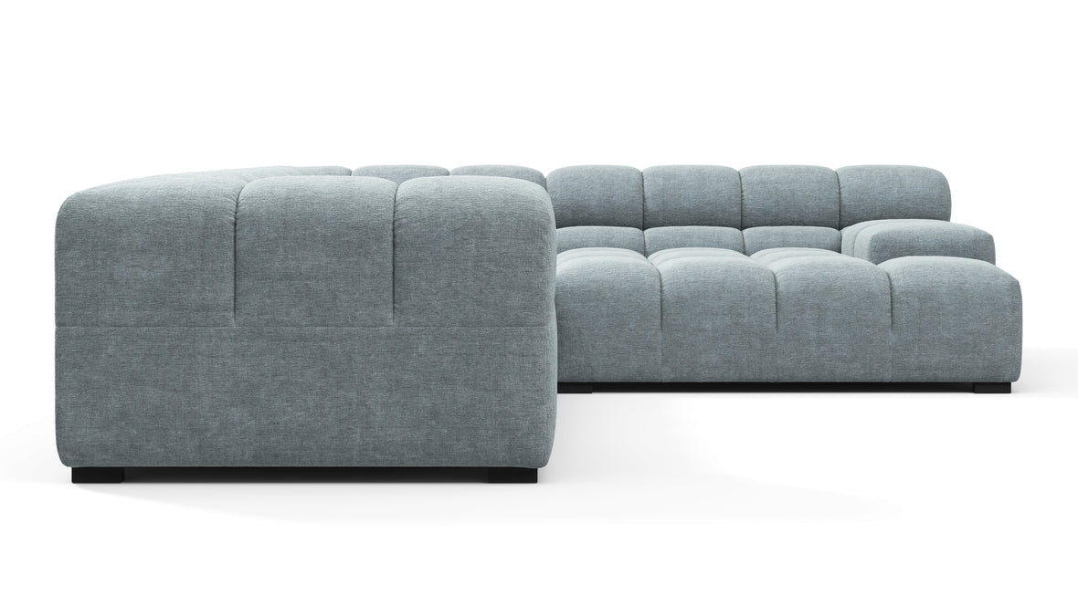 Tufty - Tufty Sectional, Right Corner, Cerulean Chenille