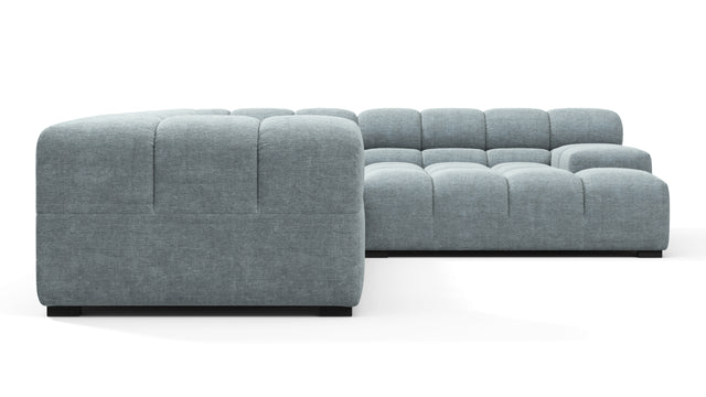 Tufty - Tufty Sectional, Right Corner, Cerulean Chenille