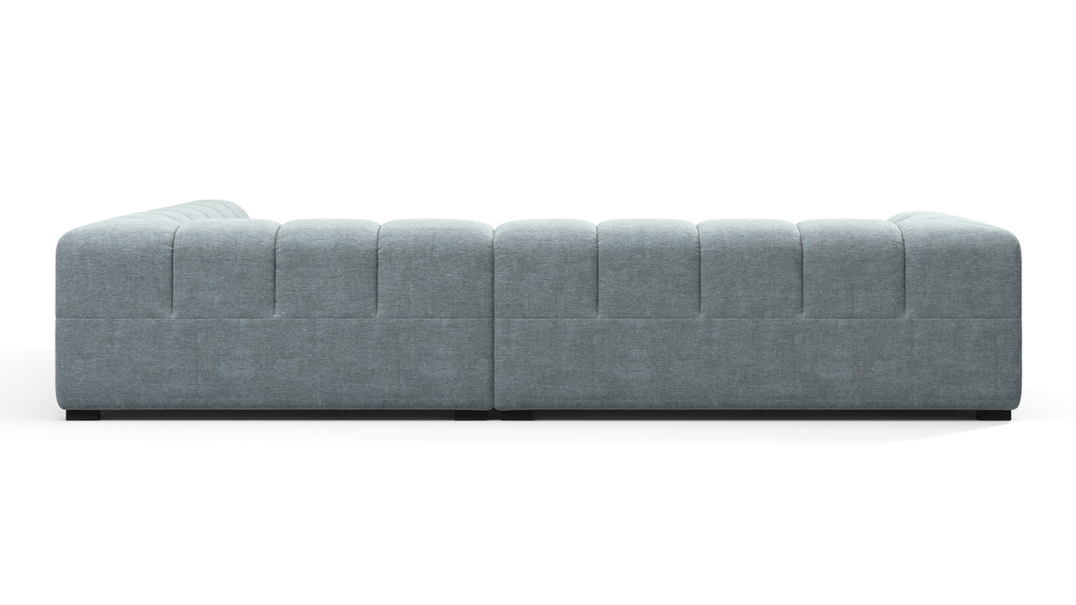 Tufty - Tufty Sectional, Right Corner, Cerulean Chenille