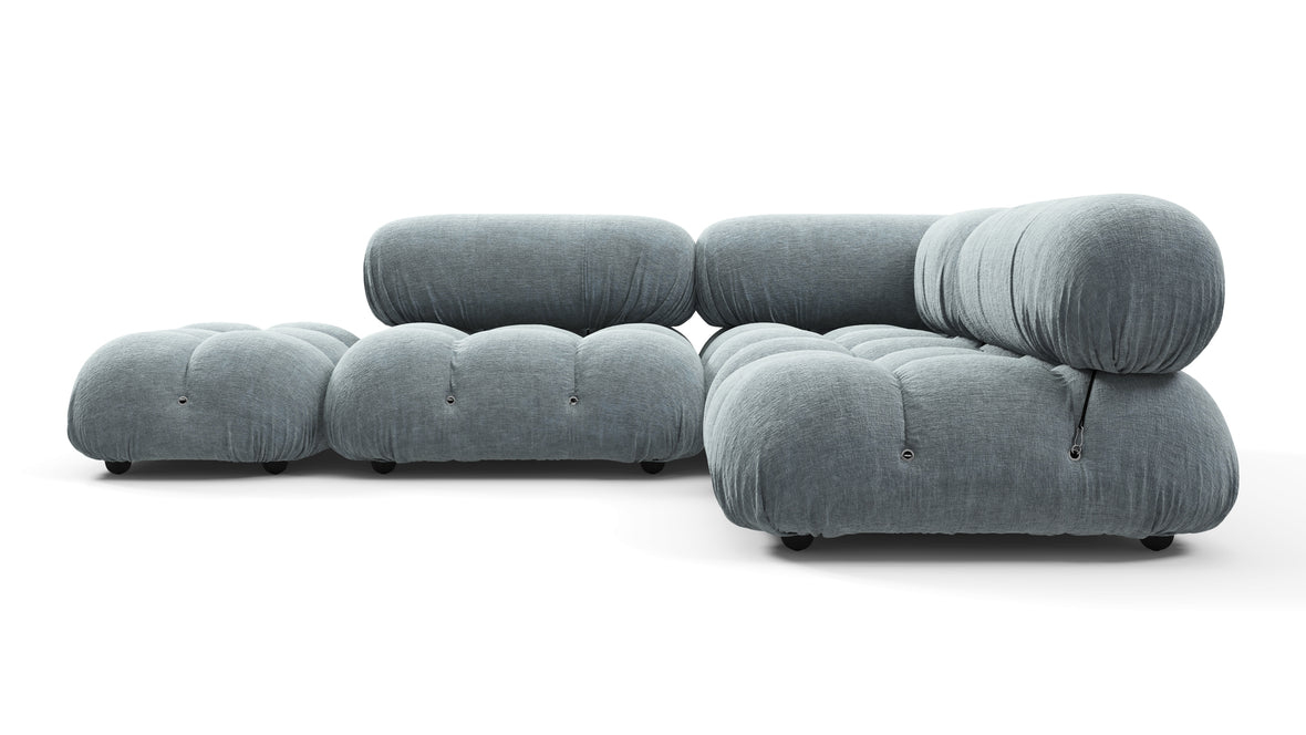 Bellini Sectional - Mario Bellini Sectional, Small Right Corner, Cerulean Chenille