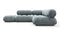 Bellini Sectional - Mario Bellini Sectional, Small Right Corner, Cerulean Chenille
