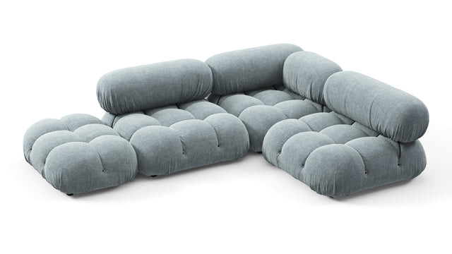 Bellini Sectional - Mario Bellini Sectional, Small Right Corner, Cerulean Chenille