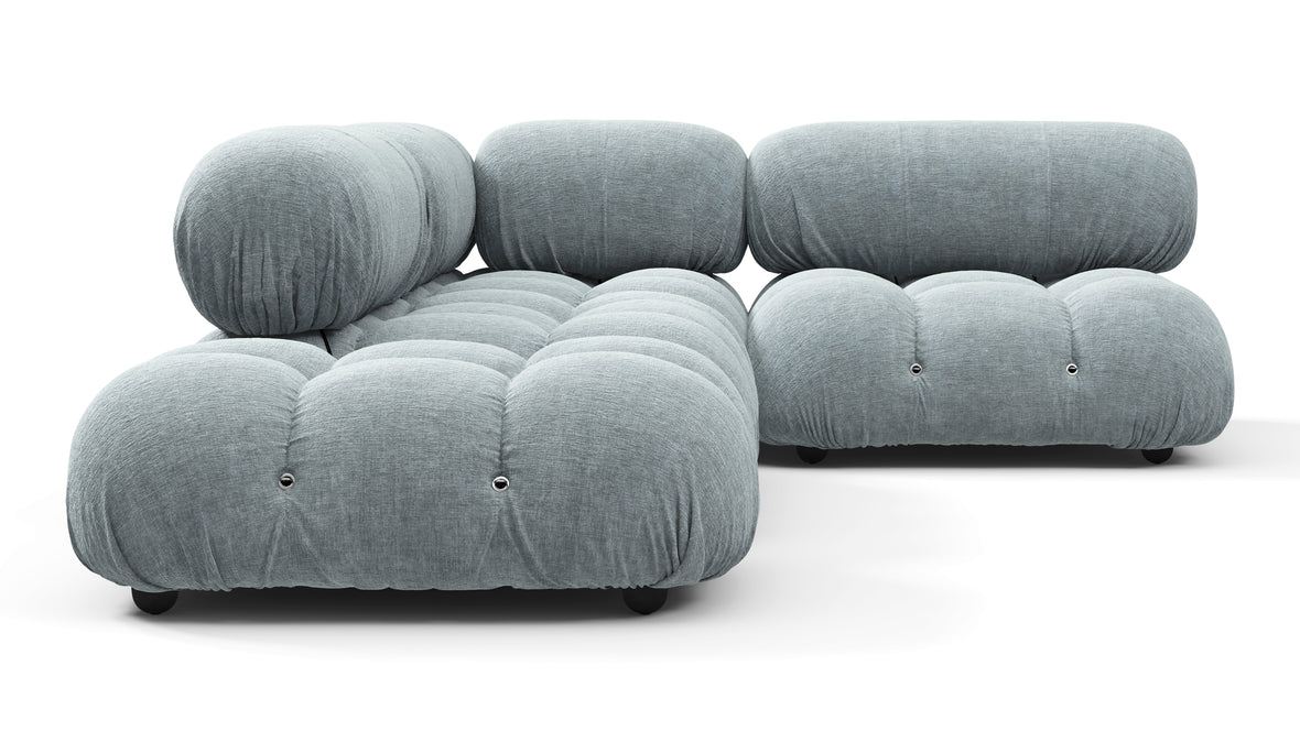 Bellini Sectional - Mario Bellini Sectional, Small Right Corner, Cerulean Chenille