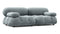 Bellini Sofa - Mario Bellini Two Seater Sofa, Cerulean Chenille