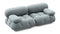 Bellini Sofa - Mario Bellini Two Seater Sofa, Cerulean Chenille