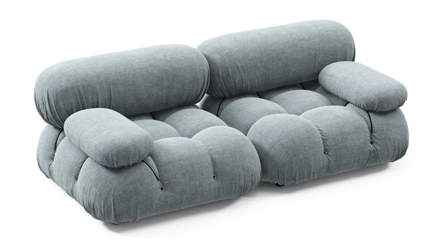 Bellini Sofa - Mario Bellini Two Seater Sofa, Cerulean Chenille