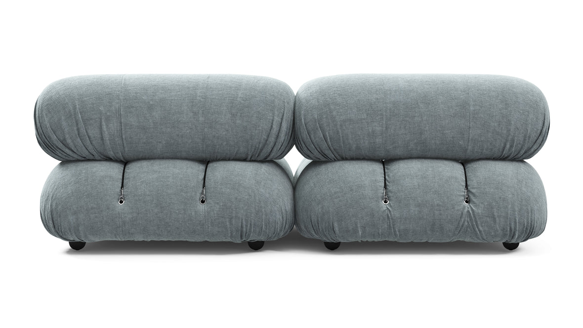 Bellini Sofa - Mario Bellini Two Seater Sofa, Cerulean Chenille