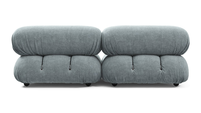 Bellini Sofa - Mario Bellini Two Seater Sofa, Cerulean Chenille