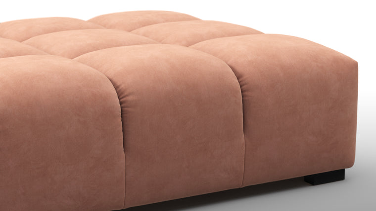SUPERIOR COMFORT | Designed with the easy-going, informal ethos of the 1970s in mind, the Tufty modules are generously proportioned, coming together in a bench-like base with barely-there connections, allowing plenty of room for you to lean back and curl up in comfort.