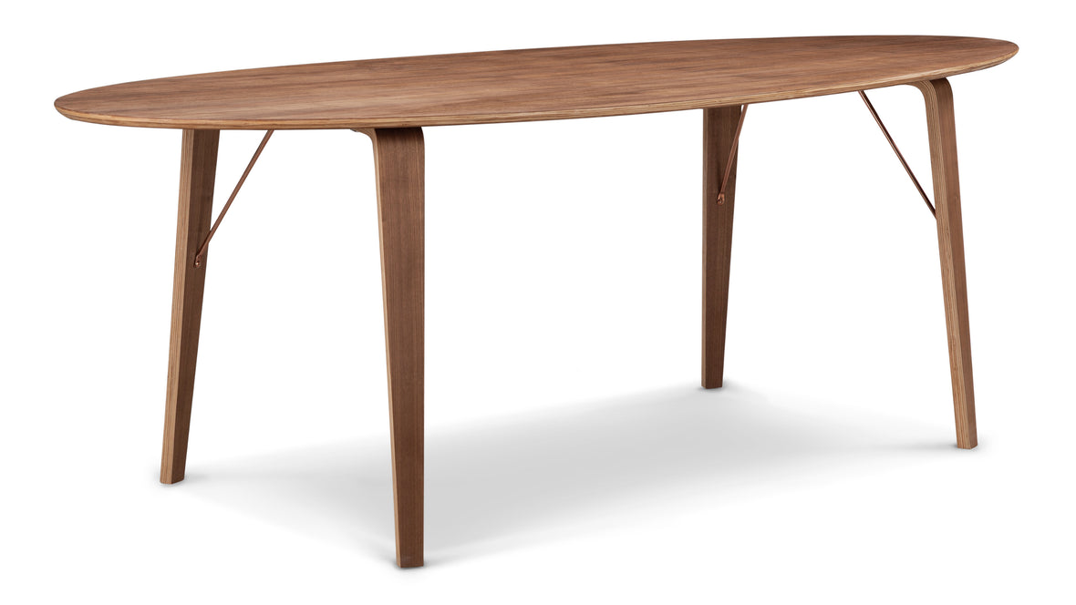 Norman - Norman Oval Dining Table, Walnut