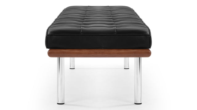 Manhattan - Manhattan Three Seater Bench, Vintage Black Vegan Leather