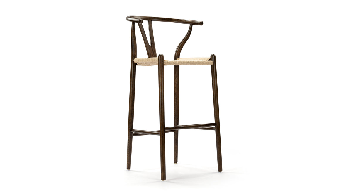 Wish - Wish Bar Stool, Dark Walnut, 29.5