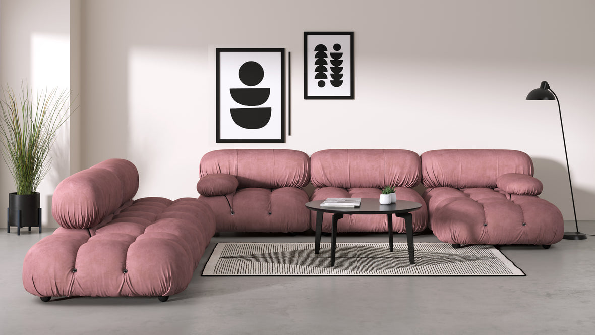 Belia - Belia Module, Right Arm, Blush Pink Velvet