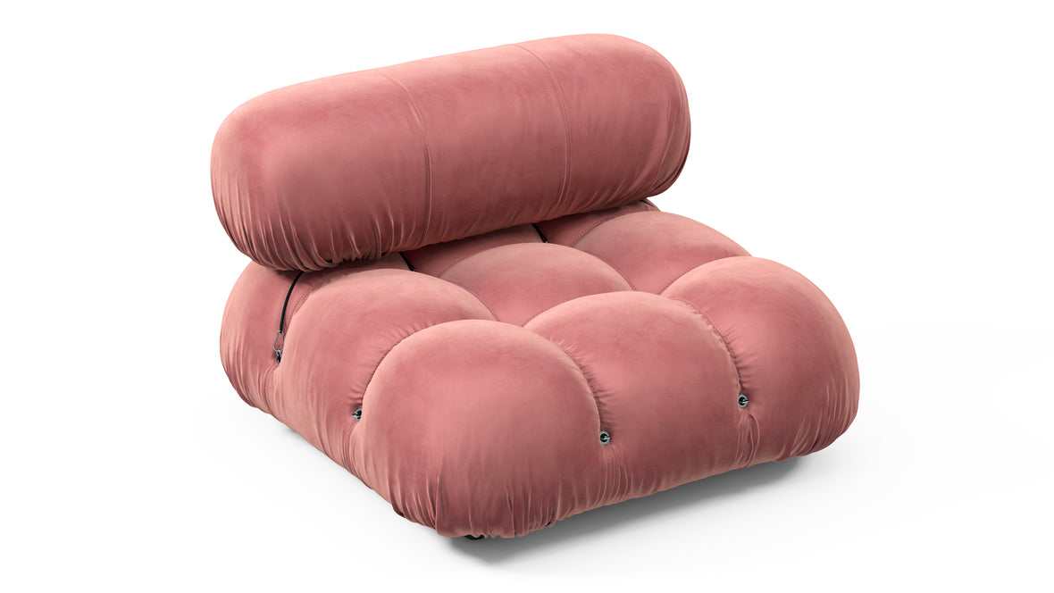 Belia - Belia Module, Armless, Blush Pink Velvet