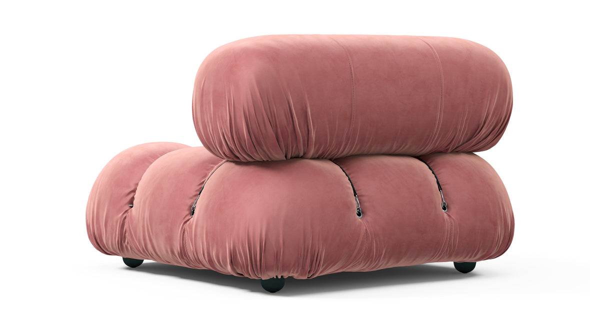 Belia - Belia Module, Armless, Blush Pink Velvet