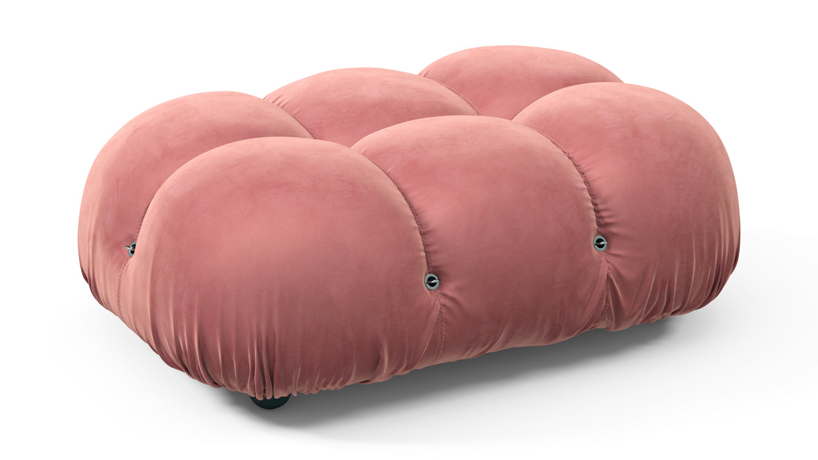 Belia - Belia Ottoman, Blush Pink Velvet