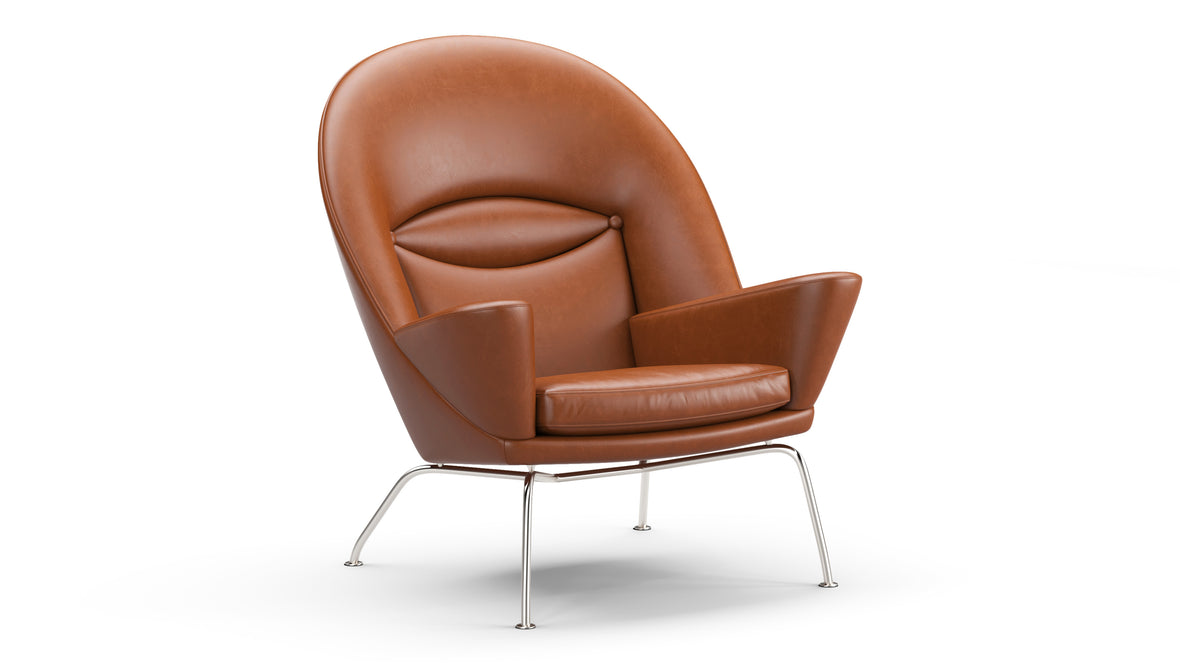 Oculus - CH468 Oculus Chair, Tan Premium Leather