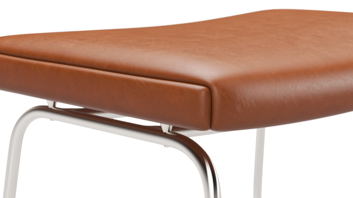 Oculus - Oculus Ottoman, Tan Premium Leather