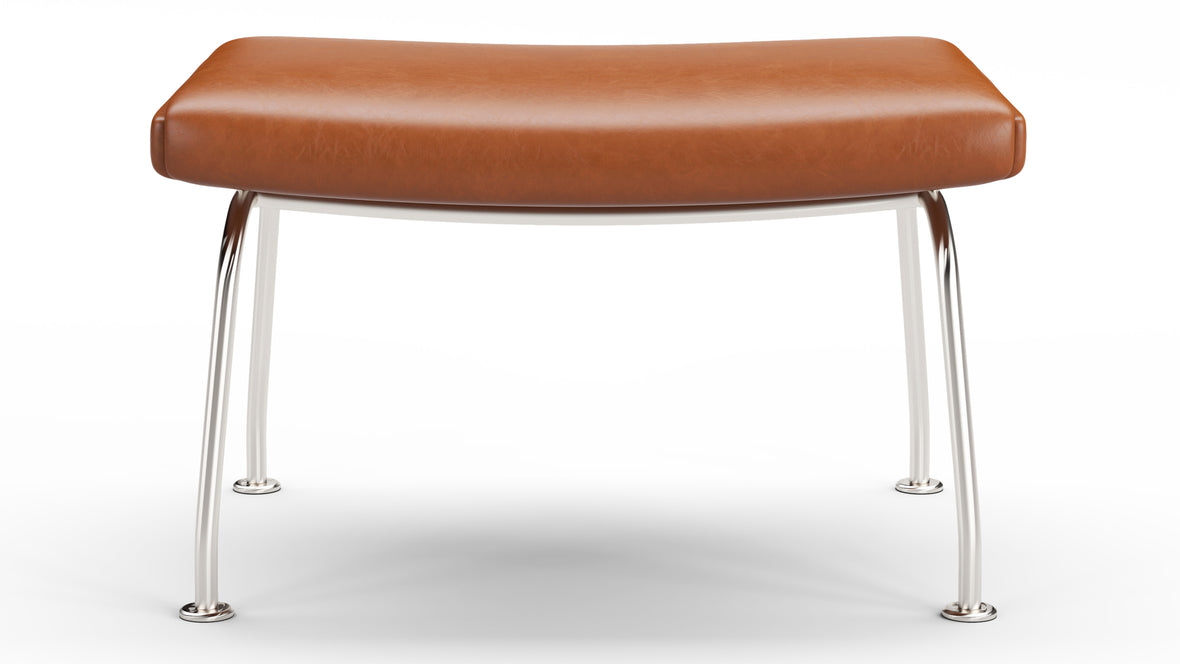 Oculus - CH468 Oculus Ottoman, Tan Premium Leather