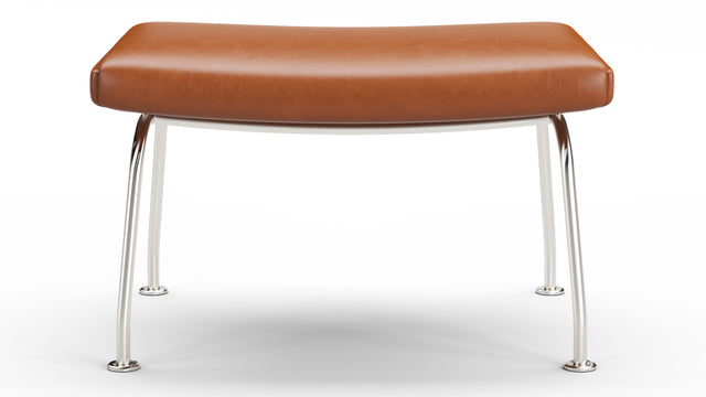 Optic - Optic Ottoman, Tan Premium Leather